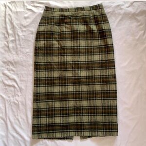 Vintage Plaid MIdi Skirt